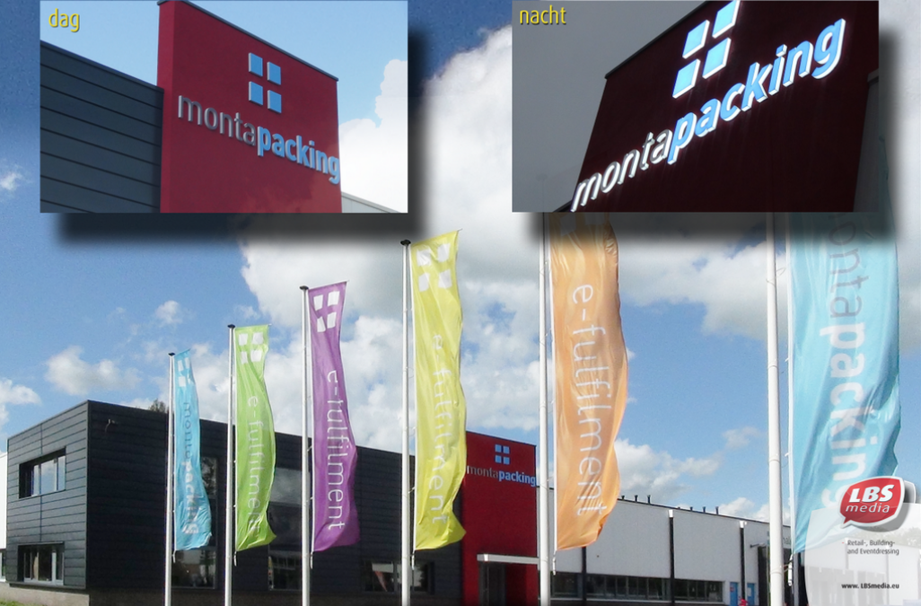 Montapacking LED reclame