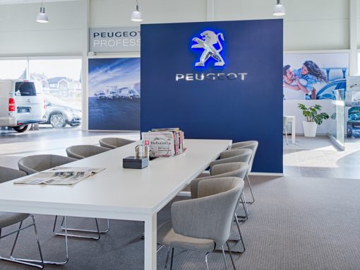 Restyling Peugeot Blue Box showrooms